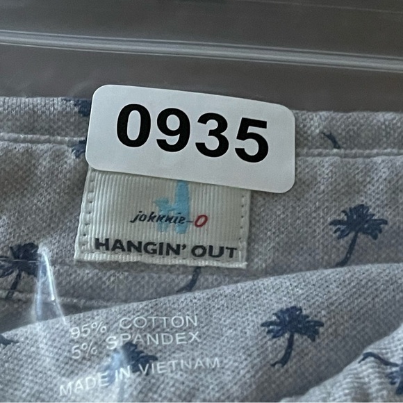 johnnie-O The OG Pique Polo - Currituck Print Shirt Size Large Cotton Grey - Picture 10 of 10